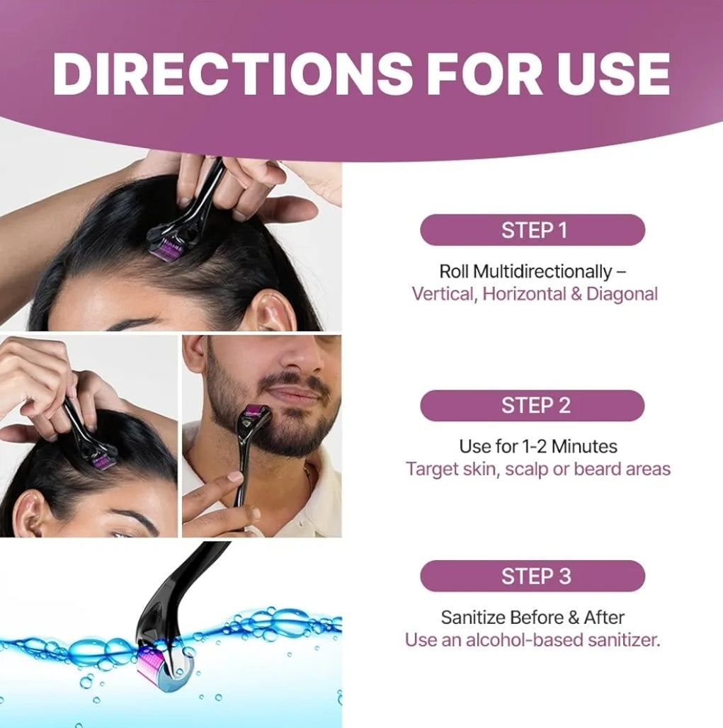 Derma Roller 0.5mm – Beard & Hair Growth Booster™
